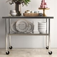 thumbnail image 2 of BeesClover Heavy-Duty Stainless Steel Work & Prep Table, NSF Commercial-Grade Table with Adjustable Lower Shelf for Kitchen, Restaurant, Home, Garage, Hotel, 2 of 5