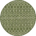 thumbnail image 1 of Unique Loom Tapis Géométrique en Treillis Extérieur 7' 10 x 7' 10 Rond Vert/ivoire, 1 of 1