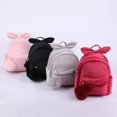 thumbnail image 3 of Girls Mini Backpack Fashion Pompom Bowknot School Backpack Velvet Casual Daypack, 3 of 10