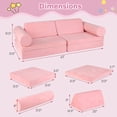 thumbnail image 3 of Gymax 8 Pcs Kids Play Couch Convertible Sectional Floor Sofa w/Removable Suede Cover, 3 of 10