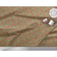 thumbnail image 2 of Soimoi Velvet Fabric Heart & Pizza Slice Food Print Sewing Fabric Yard 58 Inch Wide, 2 of 3