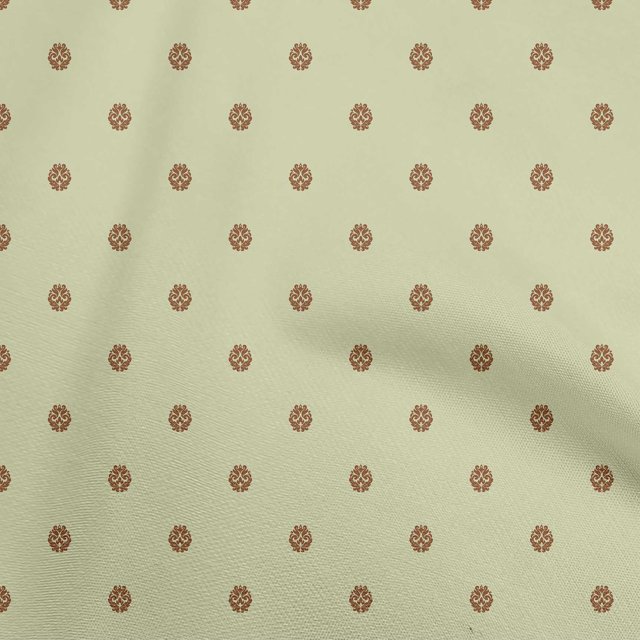 oneOone Cotton Poplin Dusty Green Fabric Asian Block Print Craft Projects Decor Fabric Printed By The Yard 42 Inch Wide