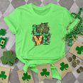 thumbnail image 1 of T-shirt de la Saint-Patrick pour Femmes Mode Col Rond Imprimé Manches Courtes T-shirt Décontracté Ample Hauts T-Shirts de la Saint-Patrick pour Femmes, 1 of 6