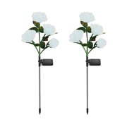 Solar Lights Outdoor,Solar Garden Lights - 4 Head Floral Sway Light Solar Light-Solar Sway Lights- Sway with the Wind- Solar Outdoor Lights- Solar Garden Decorative Lights- Patio Ya
