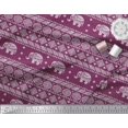 thumbnail image 2 of Soimoi Crepe Silk Fabric Aztec & Tribal Elephant Animal Print Sewing Fabric Yard 42 Inch Wide, 2 of 3
