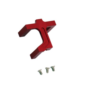 Ruiboury Support de Montage de Servo en Métal 1/28 pour Pièces de Rechange K989 Wltoys k999 Buggy K989 Rouge 27x26x13.5mm