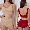 thumbnail image 3 of Women Bra Set 1 Set Women Bra Set No Rims Soft Comfortable Push Up Lady Brassieres Seamless Tops Set for Daily Wear, 3 of 7