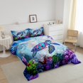 thumbnail image 3 of Erosebridal Gradient Sea Turtle Comforter Sets Queen Size, Ocean Animal Comforters & Duvets, Cartoon Decor, Reversible, 3 of 7