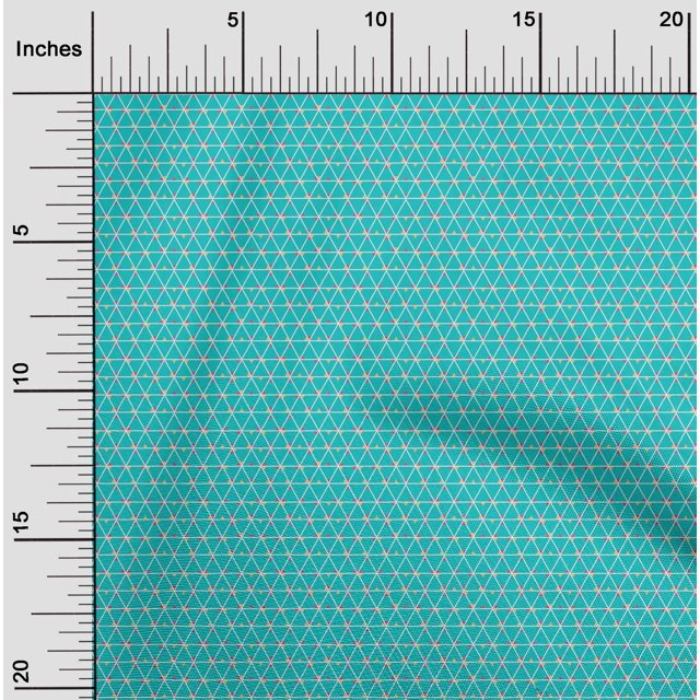 oneOone Cotton Poplin Fabric Triangle Geometric Print Fabric BTY 42 Inch Wide