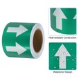 thumbnail image 3 of Unique Bargains Directional Flow Arrow Tape 4'x65', Adhesive Pipe Identification Marking Stickers, White on Green, 3 of 5