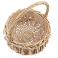 thumbnail image 4 of Quentinu 1pc Bride Basket Photo Prop Portable Woven Flower Basket Party Supply (Large), 4 of 7