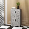 thumbnail image 2 of HOMCOM Armoire de Garde-Manger Armoire de Rangement de Garde-Manger avec Portes de Grange Gris, 2 of 10
