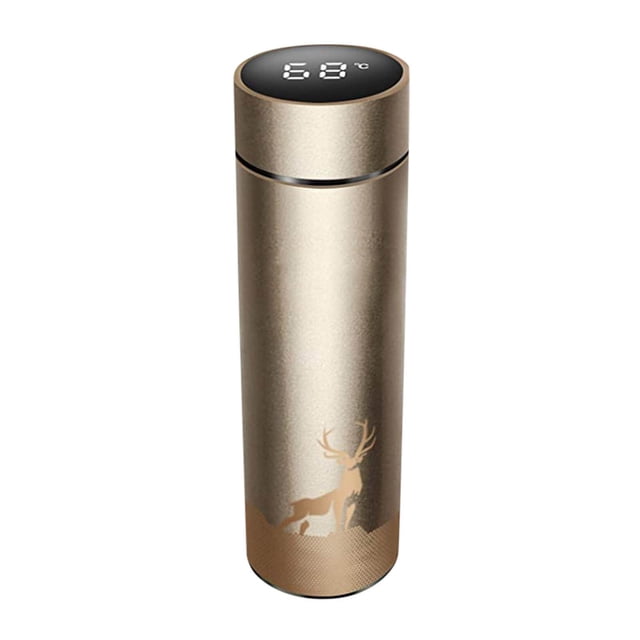 Vacuum Flask Coffee Cup with LCD Temperature Display 500 mL 304 Stainless Steel Thermal Insulated Travel Mug for Hot and Cold Beverages