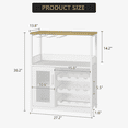 thumbnail image 4 of Wine Bar Rack Cabinet with Detachable Wine Rack, Bar Cabinet with Glass Holder, Small Sideboard, Buffet Cabinet with Mesh Door, Wine Storage Cabinet with Storage, 4 of 4