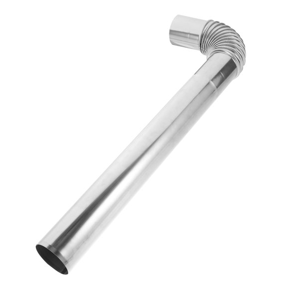 BESTYASH 1 Ensemble Tuyau d'Échappement de Cheminée Flexible en Métal Argenté Plaqué pour Cuisinière Domestique et Tuyau d'Aération de Cuisine
