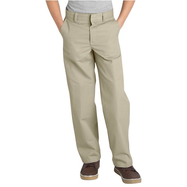 Dickies Boys Classic Fit Straight Leg Flat Front Pants, 4-7, 5 SLIM