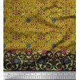 thumbnail image 2 of Soimoi Rayon Fabric Floral & Leaves Panel Print Fabric by Yard 56 Inch Wide, 2 of 3