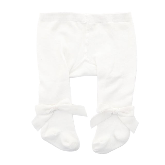 Collants Unis pour Bébés Filles, Leggings Extensibles avec Nœud