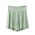 thumbnail image 1 of AherBiu Pajamas Shorts for Women Ruffle Wide Leg High Waisted Soft Comfy Sleepwear Bottom Shorts, 1 of 6