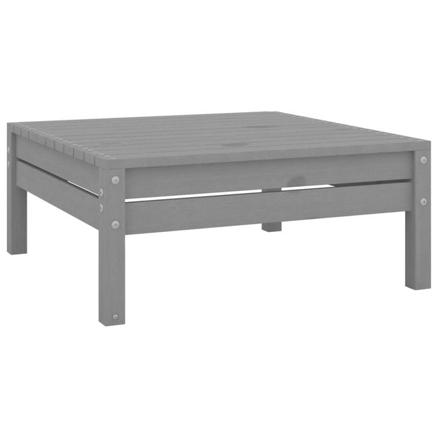 vidaXL Repose-Pieds de Patio Gris Bois Massif Pin