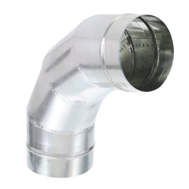 Unique Bargains Connecteur de Conduit de Coude 4 Pieds OD 90 Degrés Tube Rond pour Ventilation HVAC Ventilateur d'Échappement