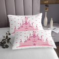 thumbnail image 3 of Girls Castle Queen Coverlet Pink Castle Printed Quilt Set for Girls Princess Style Fansty Bedspread Set Hand Drawn Soft Decor Bed Set for Bedroom Decor, 3 of 5