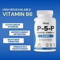 thumbnail image 3 of P5P Vitamin B6 Supplement 50mg, 120 Capsules, Active Form of B6 (Pyridoxal-5-Phosphate) - Helps in Energy Metabolism, Third Party Tested, Gluten Free, Non-GMO, Made In Canada, by Vibrant Naturals, 3 of 8