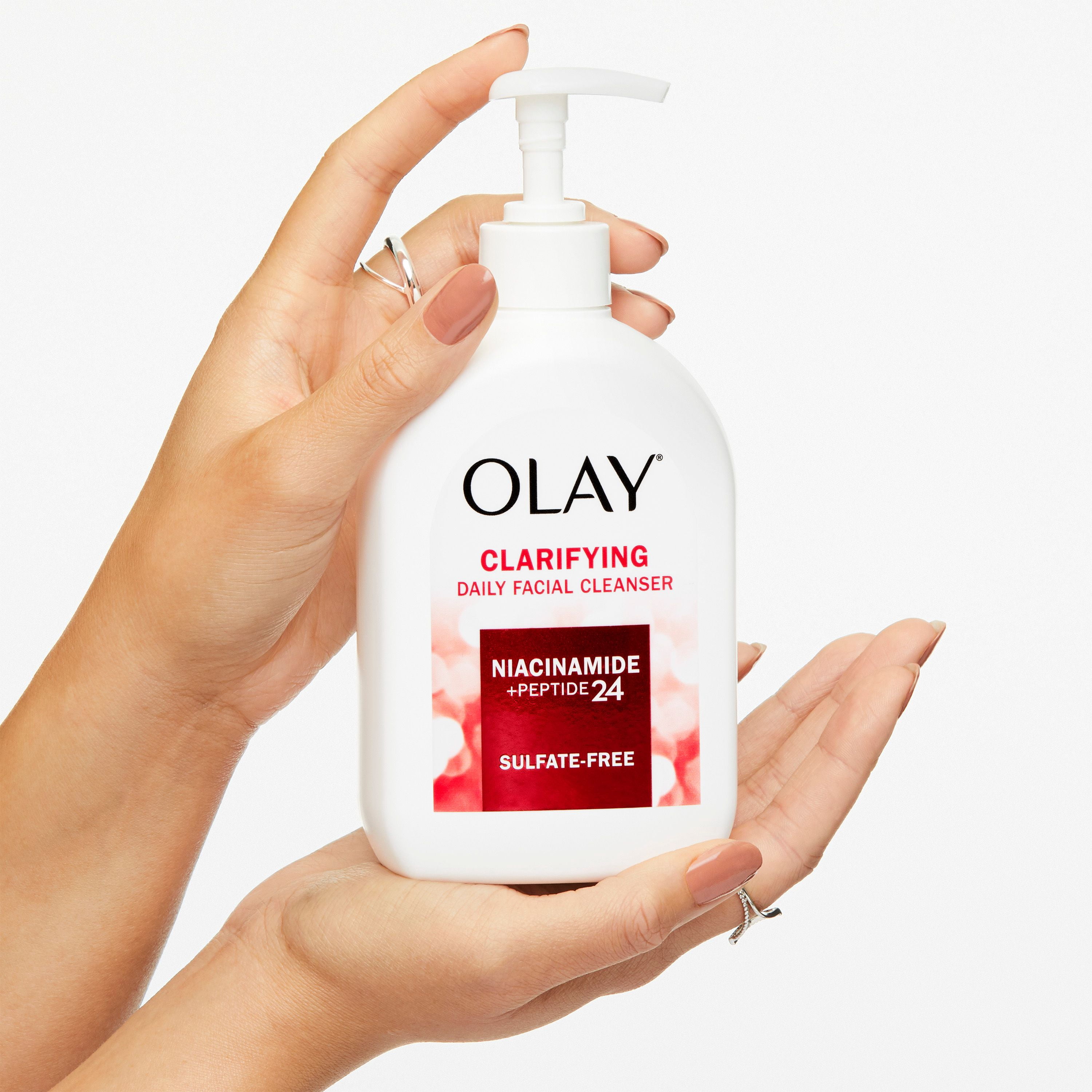Olay Niacinamide + Peptide 24 Nettoyant pour le Visage, Purifiant, Sans Sulfate