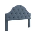 thumbnail image 2 of Scalloped Tufted King Headboard in Thames River Blue, 2 of 8
