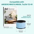 thumbnail image 3 of Fil-fresh MK01 MK06 Replacement Filter Compatible with AROEVE Air Purifier HEPA Blue 2-Pack, 3 of 13