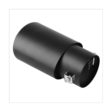 Embout d'Échappement de Voiture en Acier Inoxydable, Tuyau d'Échappement Universel de Voiture de 2,1 Po à 1,5 Po pour Modification, Goulot de Queue (Noir)