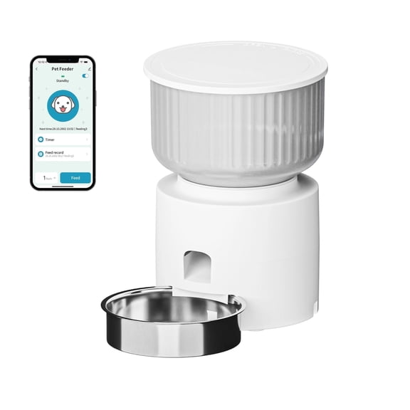 PAPIFEED Mangeoire Automatique pour Chat, Distributeur de Nourriture Sèche pour Animaux avec Minuterie 3 L, Programme de Distributeur de Nourriture pour Chat Contrôle des Repas 1-4, Mangeoire Automatique pour Animaux pour Chat et Chien