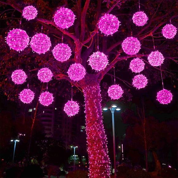sdhkgrrt under $5 Solar Hanging Lights, Solar Powered Hanging Tree Lights,Outdoor Garden Ball Lights,Waterproof Solar Lanterns,Decorative Solar Sphere Lights,Yard Decoration Solar Orbs