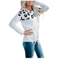 thumbnail image 2 of RKSTN Sweaters for Women Fashion Stripe Leopard Print Comfortable Long Sleeves Sweater Tops Fall Sweaters, 2 of 8