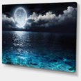 thumbnail image 3 of Designart Romantic Full Moon Over Sea Canvas Wall Art, 3 of 4