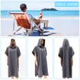 thumbnail image 3 of Microfiber Changing Bath Robe for Adults Quick-drying Breathable and Comfortable Changing Beach Blanket Hooded Poncho Bathrobe for Women Men, 3 of 9