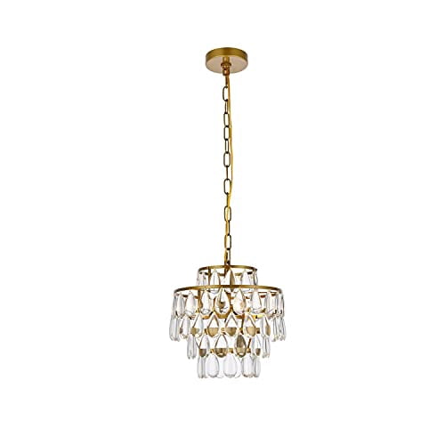 Elegant Lighting Mila Suspension 12 Pouces en Laiton