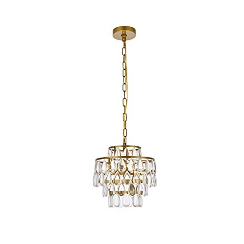 Elegant Lighting Mila Suspension 12 Pouces en Laiton
