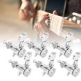 thumbnail image 4 of Guitar Machine Head, 6 String Tuner Head Guitar Tuning Keys Silver With Screws For Most Guitars For Replacing Old And Damaged Parst 6 Right Peg Set,6 Left Peg Set,3 Left And 3, 4 of 8