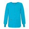thumbnail image 3 of Adar Universal Women's Round Neck Warm-Up Scrub Jacket, Available in 39 Colors, 3 of 5