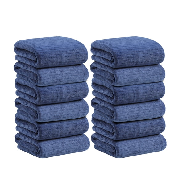 Towels for Bathroom, 12 Pc Cotton Soft Absorbent Towel Set for Face Washing and Household Use