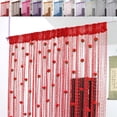 thumbnail image 2 of TIELUTT Rose Thread Door Curtain 2024 39x79 Inch String Total Curtains for Bedroom Shower Curtain for Small Shower Cold Blocking Window Curtains 6 Foot Curtains Sheer Curtains 96 Inches Long 4 Panels, 2 of 8