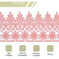 thumbnail image 4 of Uxcell 3.14 inch Wide 5 Yard Lace Ribbon Floral Pattern Dark Pink Embroidered Lace Trim for Sewing Making, Gift Wrapping, 4 of 5