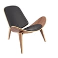 thumbnail image 1 of Chaise de salon shell Plata Décor Import en noir, 1 of 3