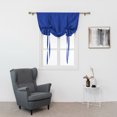 thumbnail image 4 of Innerwin Half Window Curtains Solid Color Kitchen Valance Rod Pocket Soft Short Blackout Curtain Ruched Waterproof Panels Darkening Thermal Insulated Deep blue 31.50 x 55.12", 4 of 5
