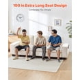 thumbnail image 2 of VEVOR 100-Inch Modular 3-Seater Sofa – Comfy Couch with Deep Seats & Hidden Storage, Modern Design for Living Room, Apartment, or Office, White, 2 of 9