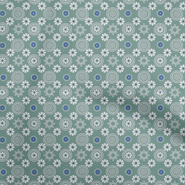 oneOone Polyester Lycra Dusty Teal Green Fabric Block Craft Projects Decor Fabric Printed By The Yard 56 Inch Wide