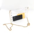 thumbnail image 3 of PVC Transparent Shopping Bag Fashion Rivets Commute Bag Chain Travel Small Purse, 3 of 10