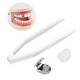 thumbnail image 4 of Hip Hop Tooth, Fashionable Copper Unisex Teeth Brace Decoration Single With Tweezers For Concert For  For Birthday Party Gold,Silver, 4 of 8