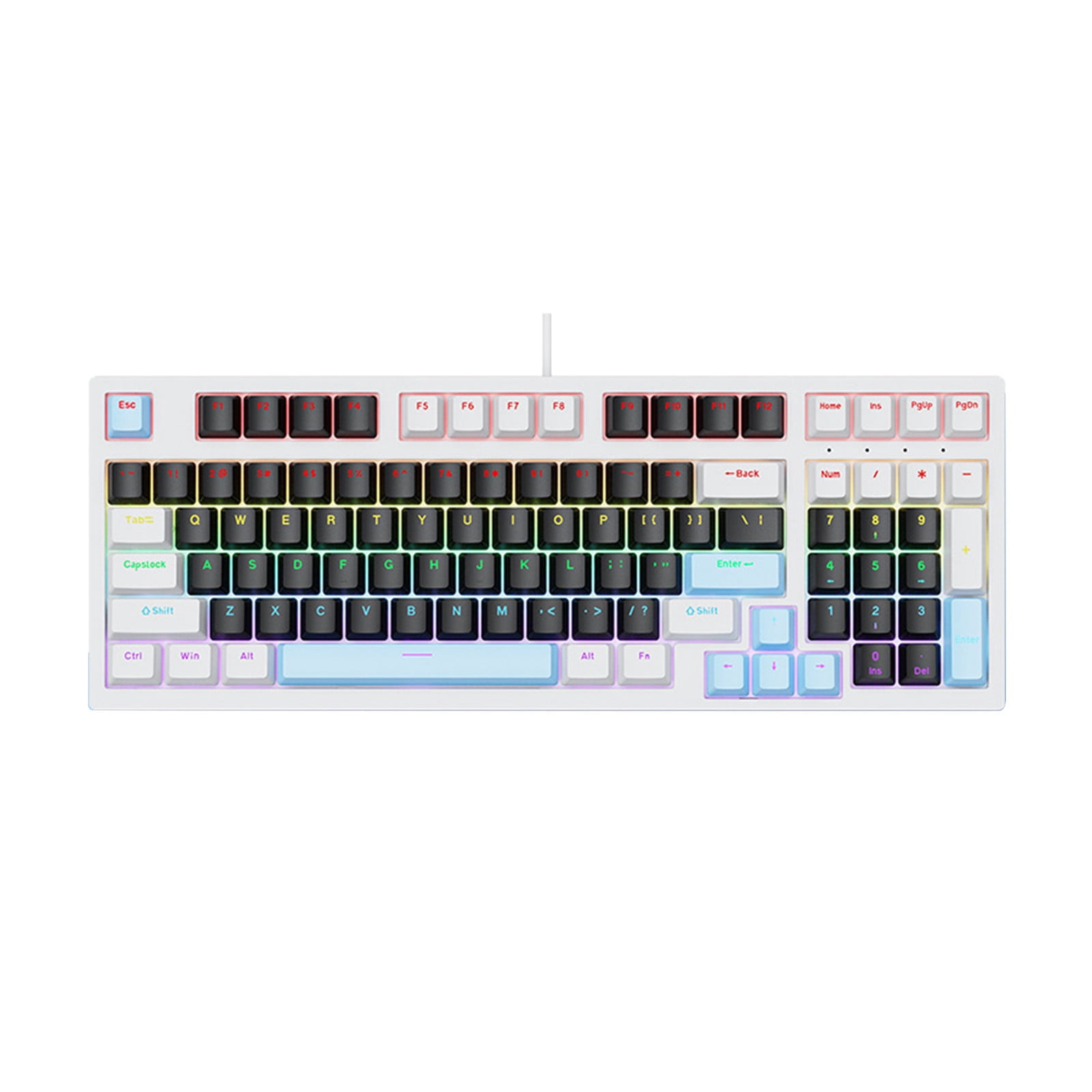 Gaming Keyboard Mechanical,Russian True Mechanical Keyboard Russian Gaming Keyboard Russian Hot Swap Wired Keyboard,Hot Swap Keyboard,Gaming Mechanical Keyboard